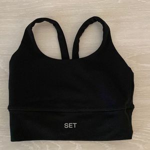 Set Active Luxform Racer Box Sports Bra Onyx Black Size: XS